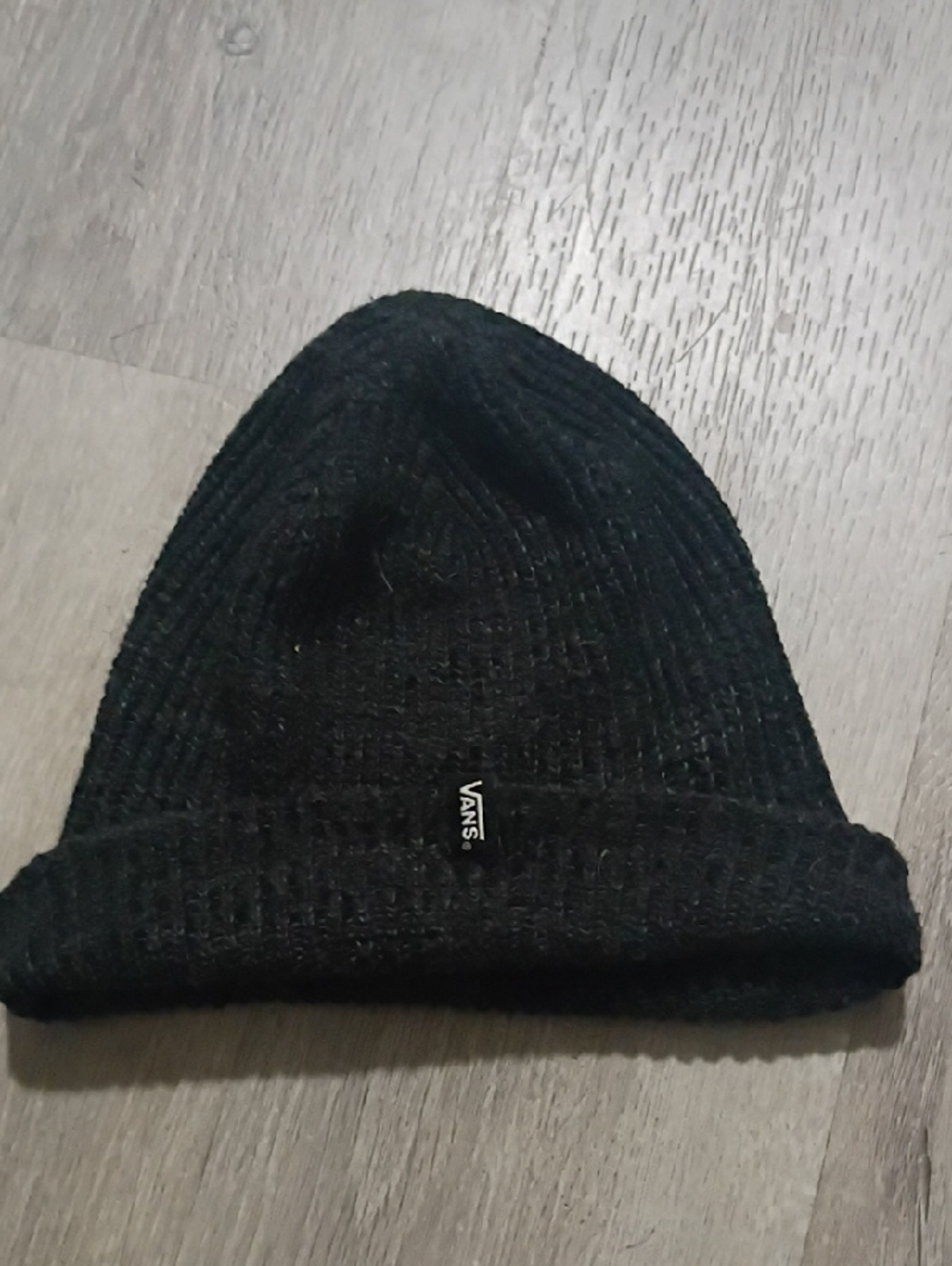 Vans Black Ribbed Cuff Beanie